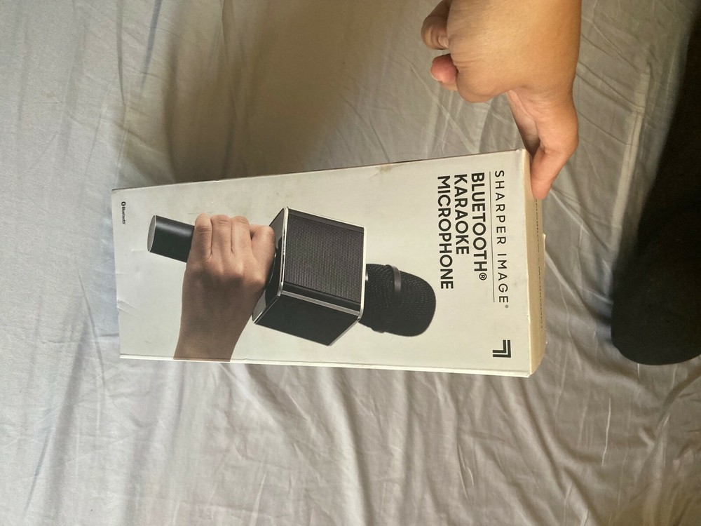 sharper image bluetooth karaoke microphone