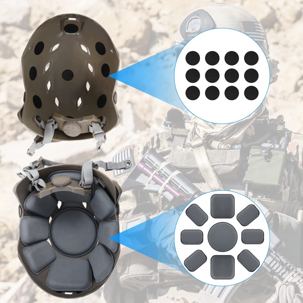 FMA Helmet Replacement Pads Universal Foam Padding Kits Set Medium, Grey