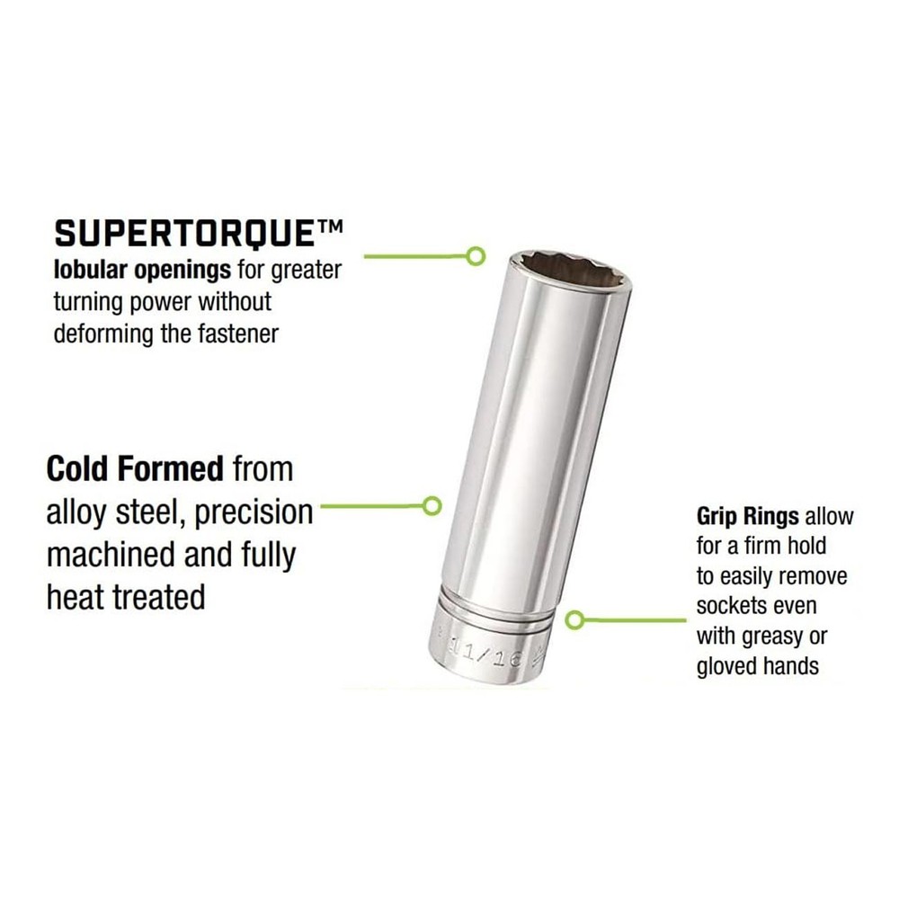 Williams 1/2" Drive Deep 25/32" Socket 12 Point