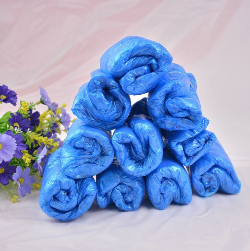 200Pcs Disposable Boot & Shoe Covers, PE Non-Slip and Protective