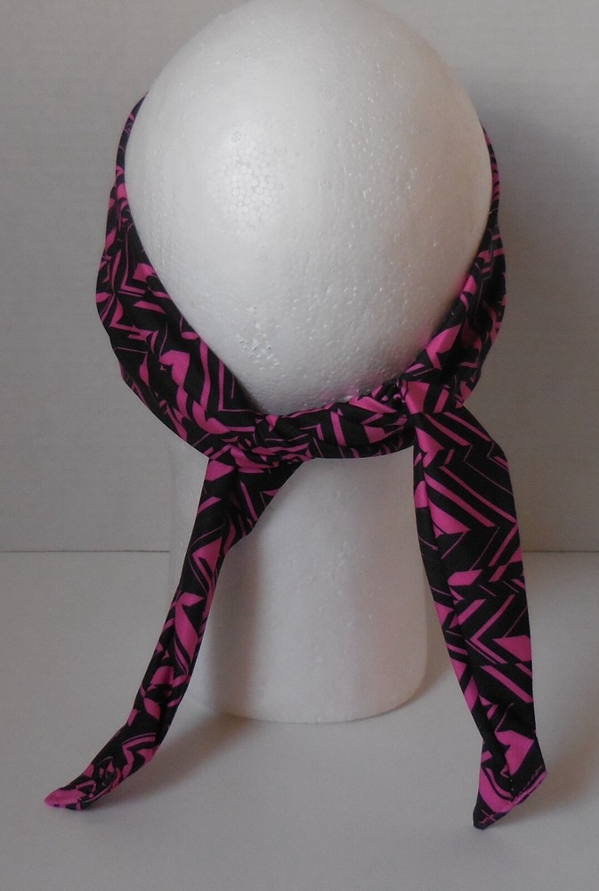 Nike Dri-Fit Studio Twist Printed Head Tie Hot Pink/Black
