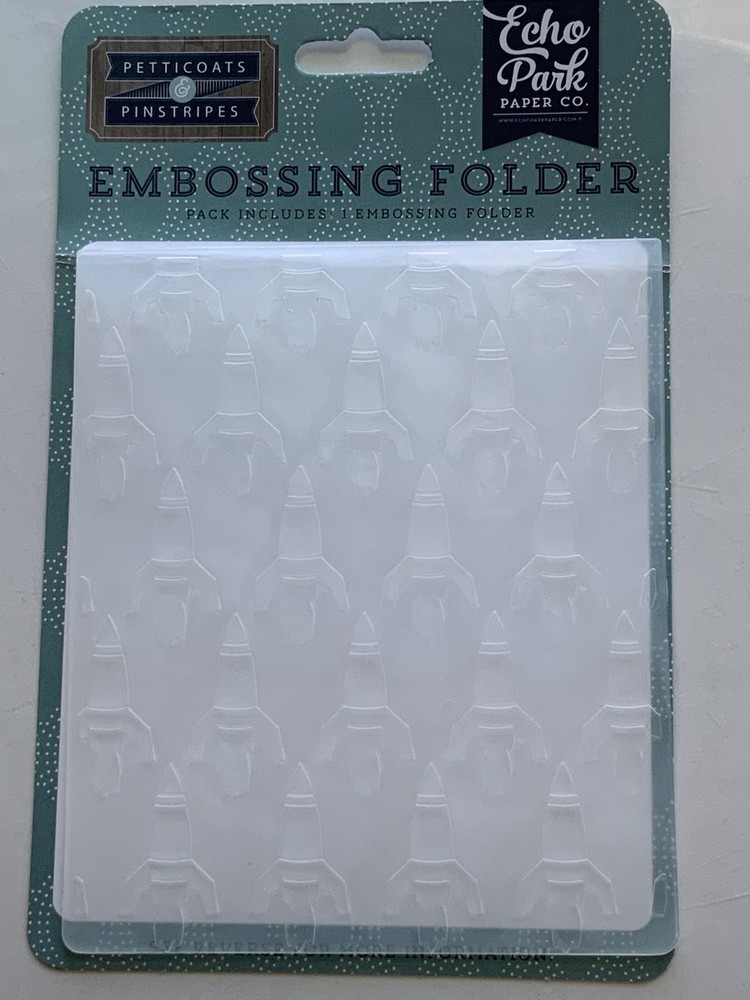 Echo Park Paper ROCKETSHIP Embossing Folder for most Die Cut Machine Rocket Ship