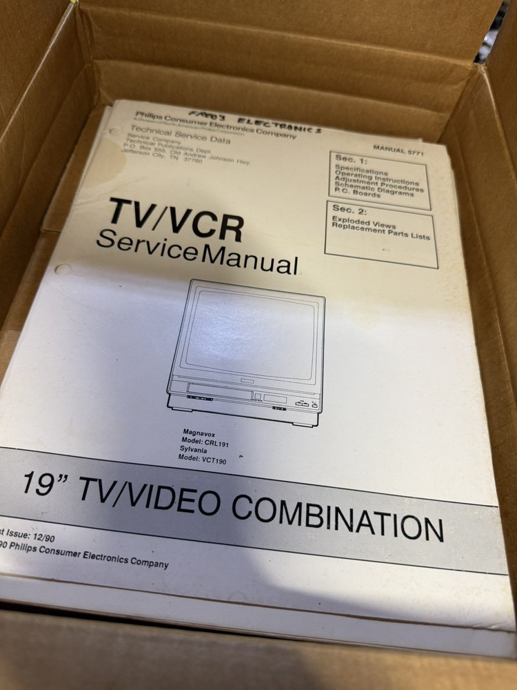 Original VCR Service Manuals
