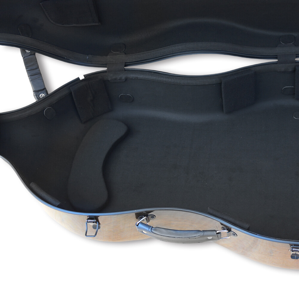 Cello Case 4/4 Size Carbon Fiber with Wheels Embedded Handle Provide Protection