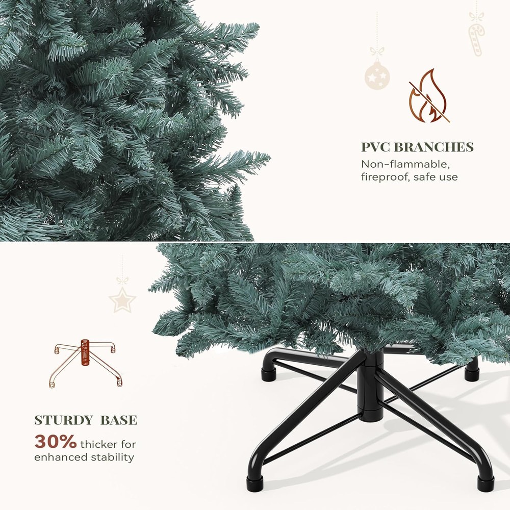 Prelit Blue Spruce Christmas Tree with Adjustable Lighting System, 6 FT