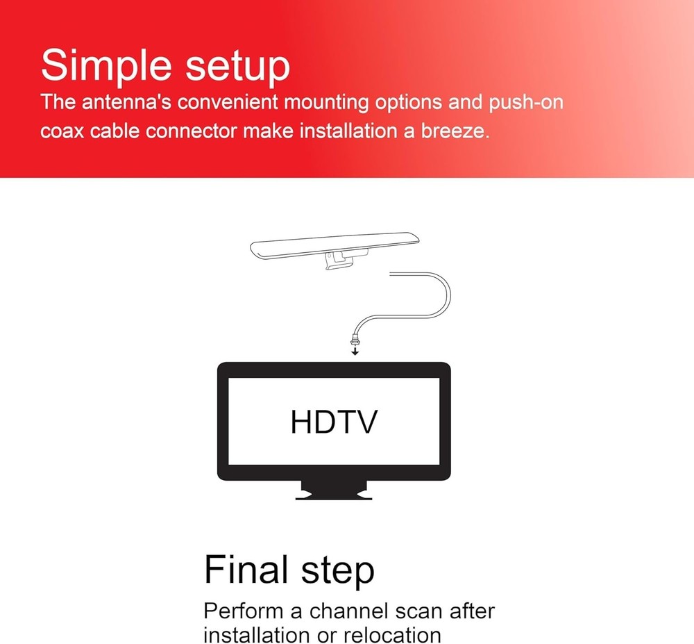 NextGen Hover Indoor TV Antenna - 60 Channels, Simple Installation, Long Range