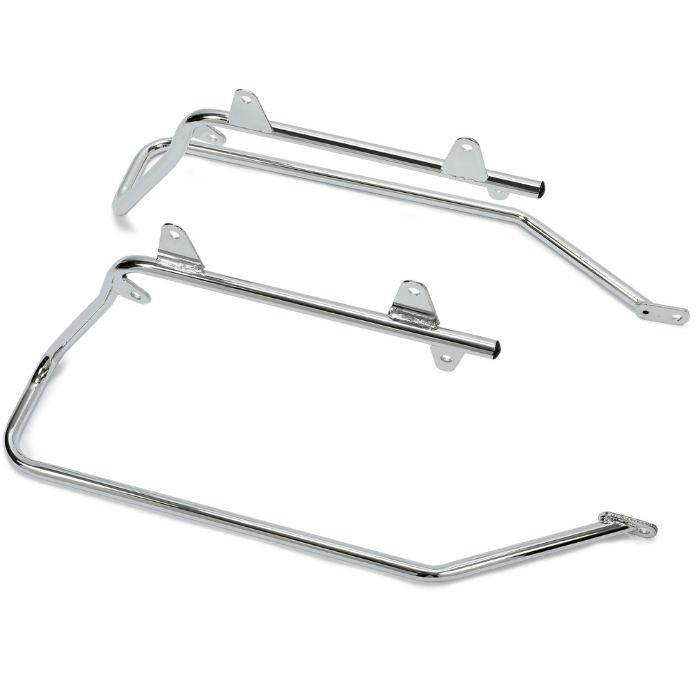 Chrome Saddle bag Conversion Brackets Kit For Harley Softail 84-17 w/ Hardware