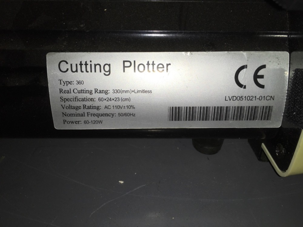 Fast Plot Cutting Plotter type 360, 110vac, real Cutting rang 330(mm), limitless