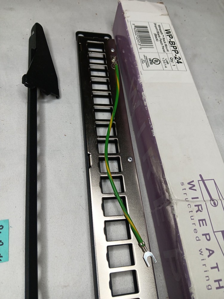 Wirepath WP-BPP-24 Rack Mount 24 Port Blank Patch Panel Black