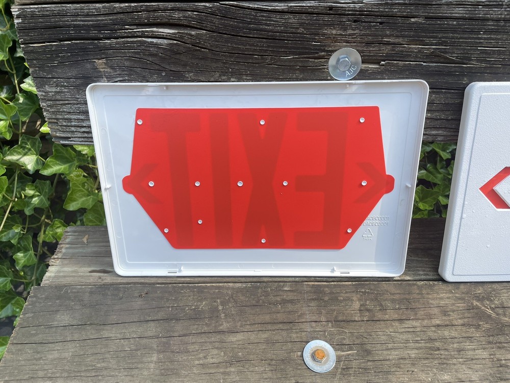 One Exit Signs 13” X 8 1/2” Plastic "Buy More and Save"