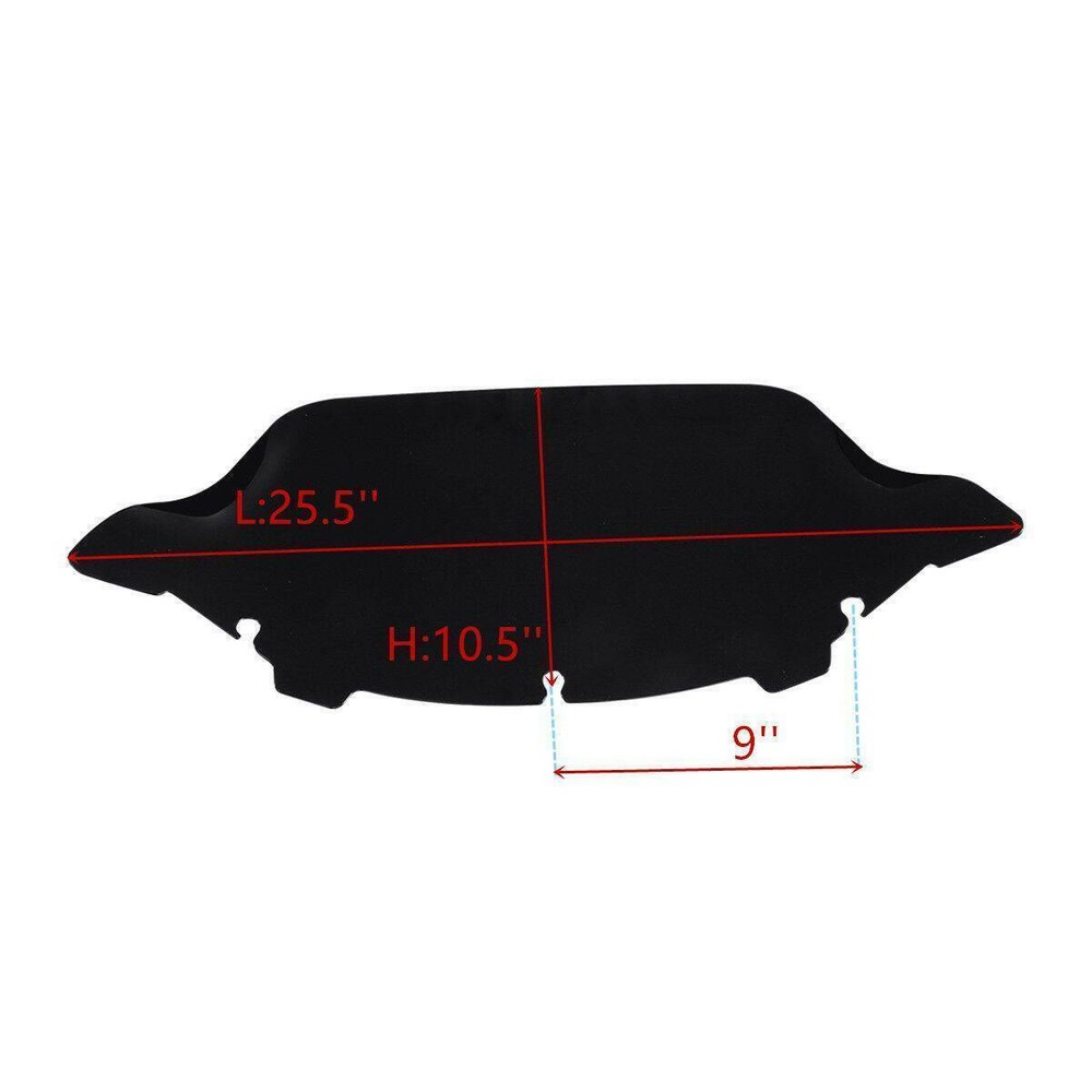 Black 10.5'' Windshield Windscreen For Harley Electra Glide Ultra Limited 2014+