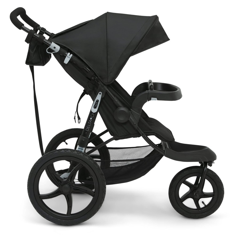Delta Children Apollo Jogging Stroller - Shock Absorbing Frame with Large Can...