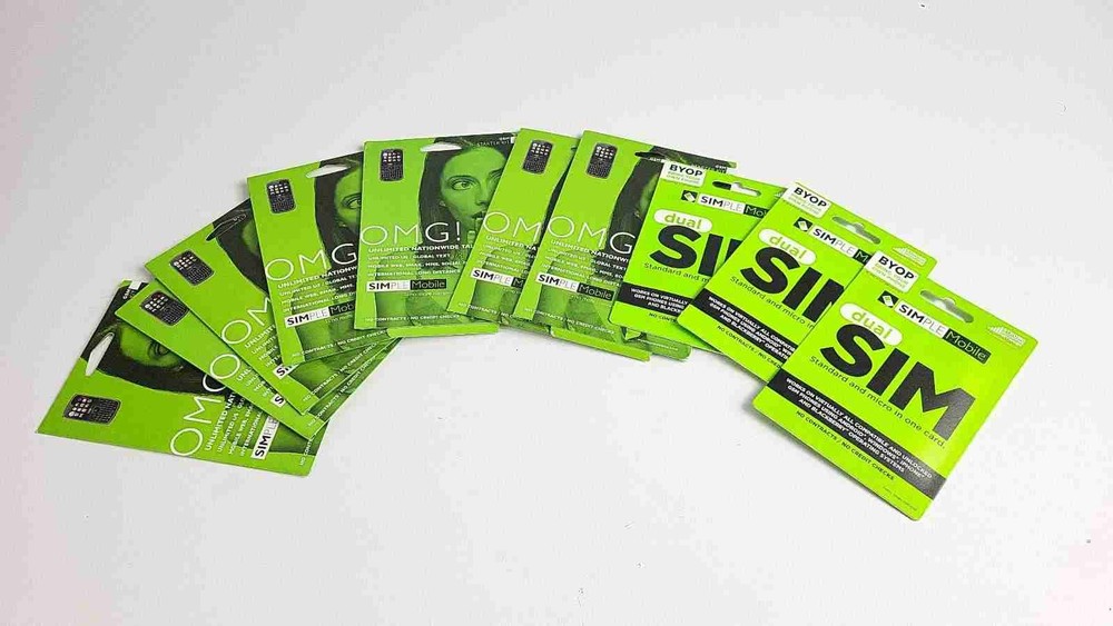 10 Pack Simple Mobile Commissionable Sim Card Full Size No Plan