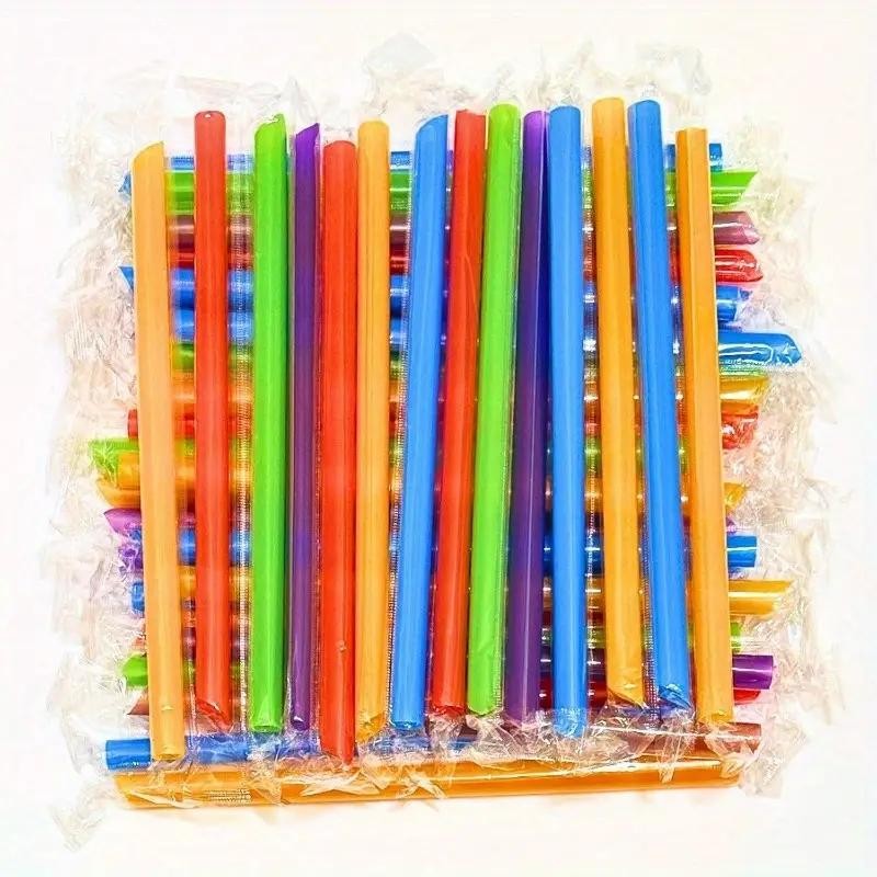 Jumbo Smoothie Straws 100/200 Pcs Individually Wrapped for Bubble Tea