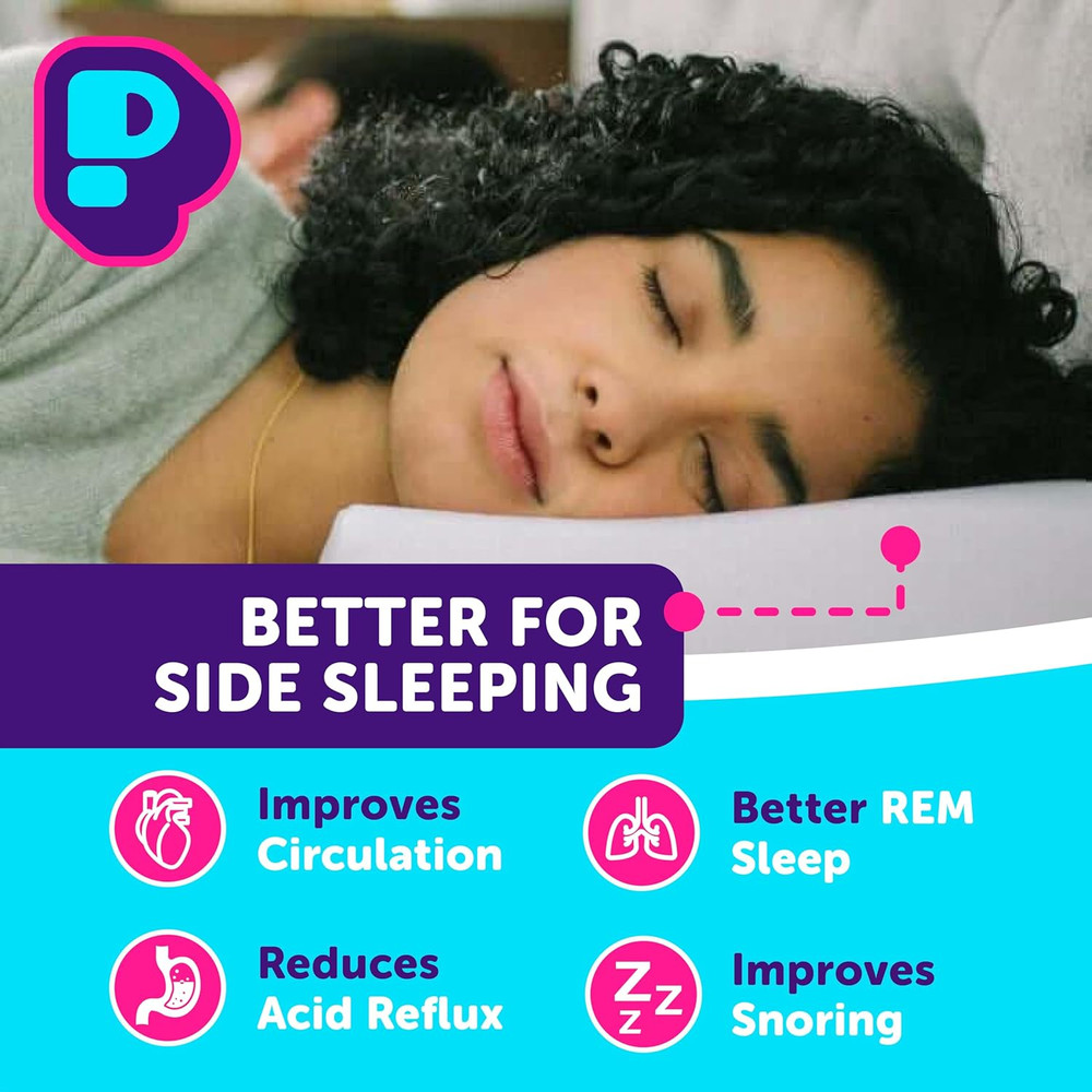 Side Cube - 5" Cube Pillows for Side Sleepers, Cooling Memory Foam Pillows for N