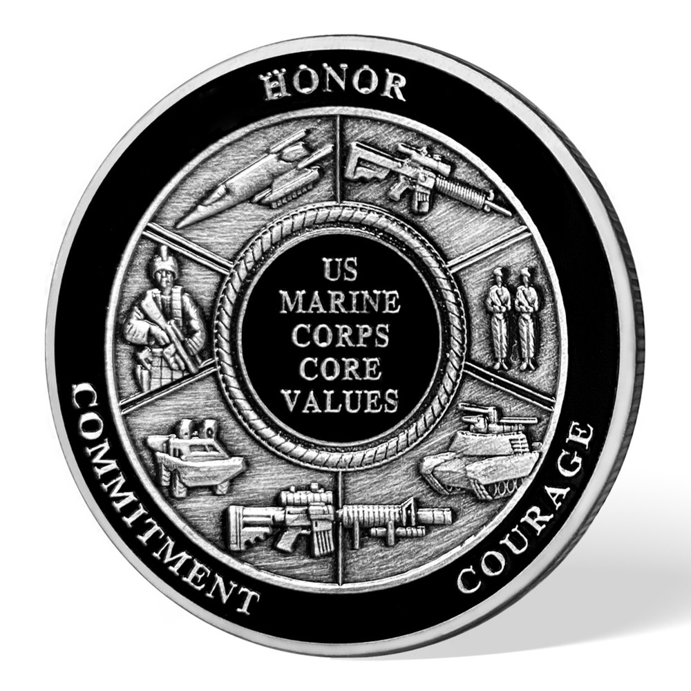 US Navy Special Operations Command Challenge Coin | US Marine Corps Core Values