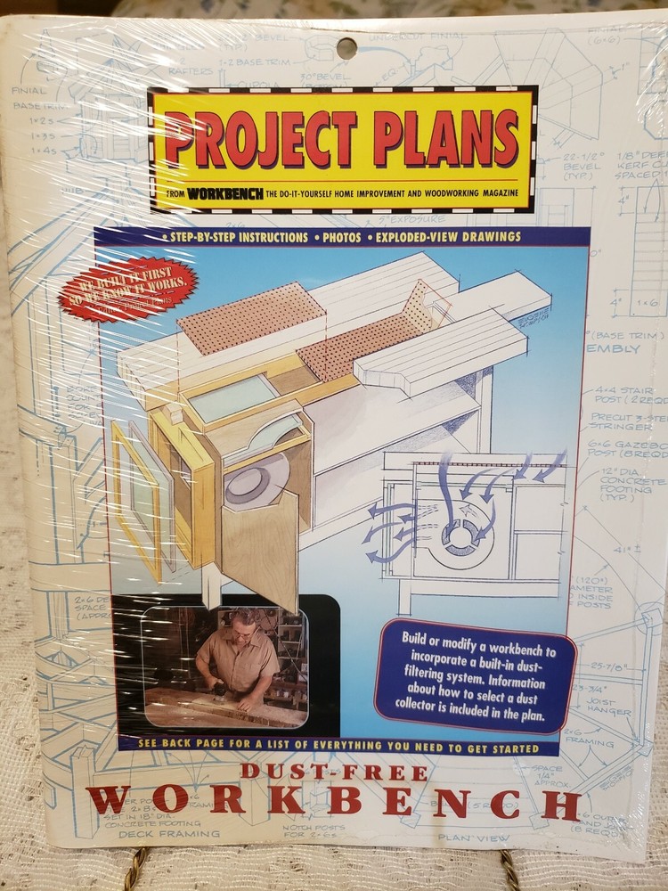Dust Free Workbench woodworking pattern project plans New In Package Vintage