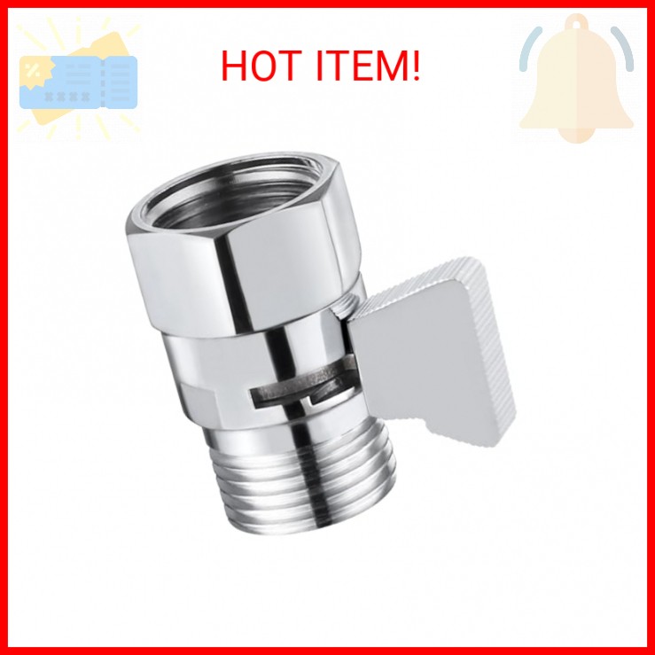 APLusee Shower Head Flow Control Valve, Solid Brass Water Flow Regulator with Ad