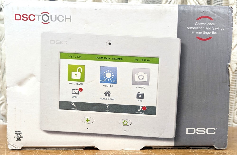 DSC TOUCH 88030452 SECURITY CONSOLE AND POWER SUPPLY SEE DISCRIPTION