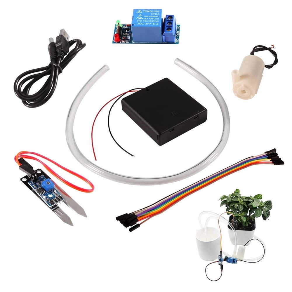 Soil Moisture Sensor Kit Automatic Watering System Manager with Mini Water Pu...