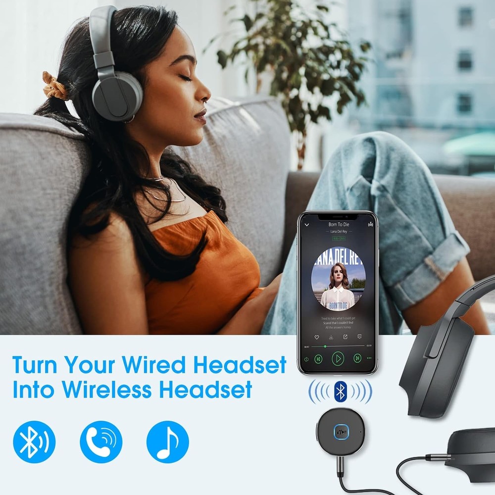 Bluetooth Receiver, LAICOMEIN Portable 3.5mm Aux Car Adapter, Bluetooth...