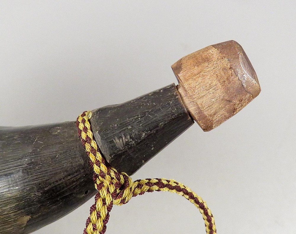 SMALL 9 Inch POWDER HORN Flask Muzzleloader Rifle Pistol Muzzleloading Gun Part