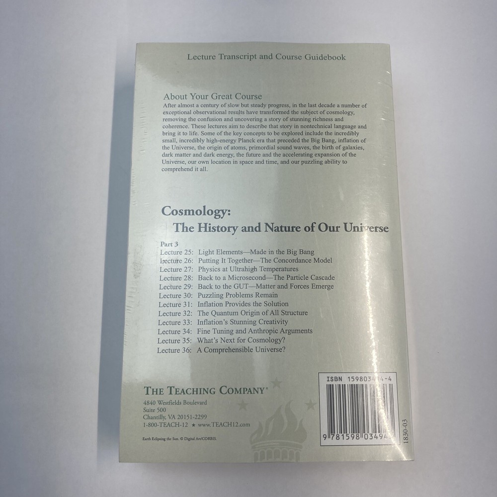 Cosmology History of Universe Great Courses Lecture Transcript&Course Guidebook