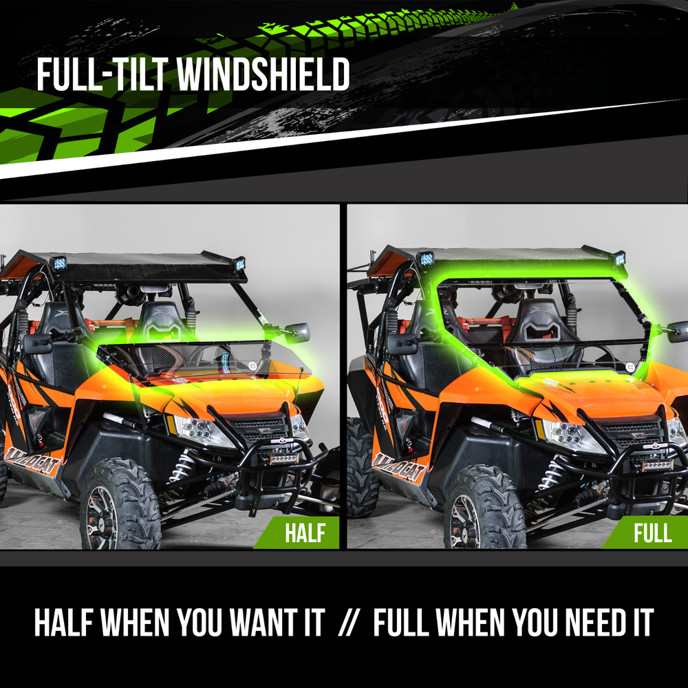 TERRARIDER ARCTIC WILDCAT TILTING UTV WINDSHIELD - AR 1/4"