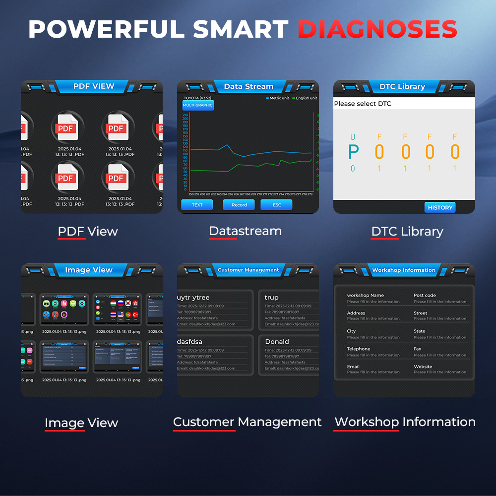 BOSSCOMM iTouch 880 OBD2 Scanner Diagnostic Tool Fuel Injector Coding Service