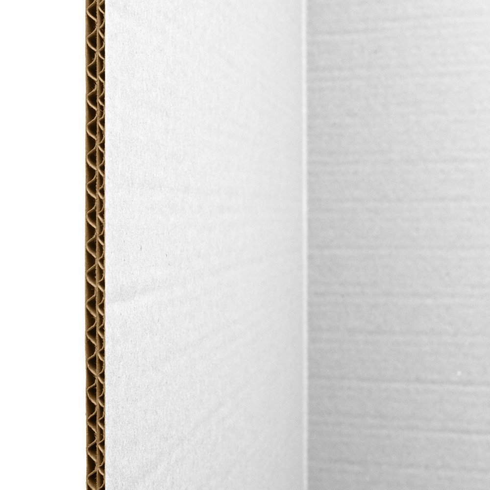 6 ft. Tall White Temporary Cardboard Folding Screen - 6 Panel