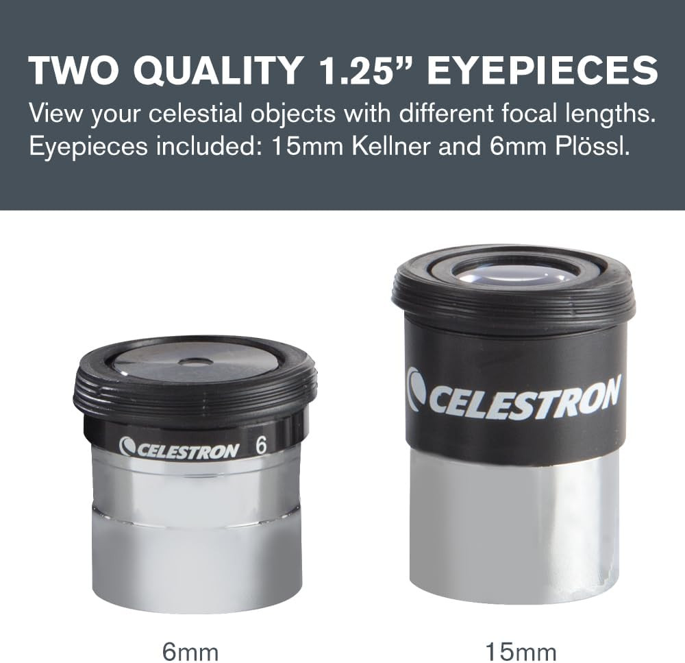 Astromaster 8-Piece Eyepiece & Filter Accessory Kit - Includes Two 1.25” Eyepiec