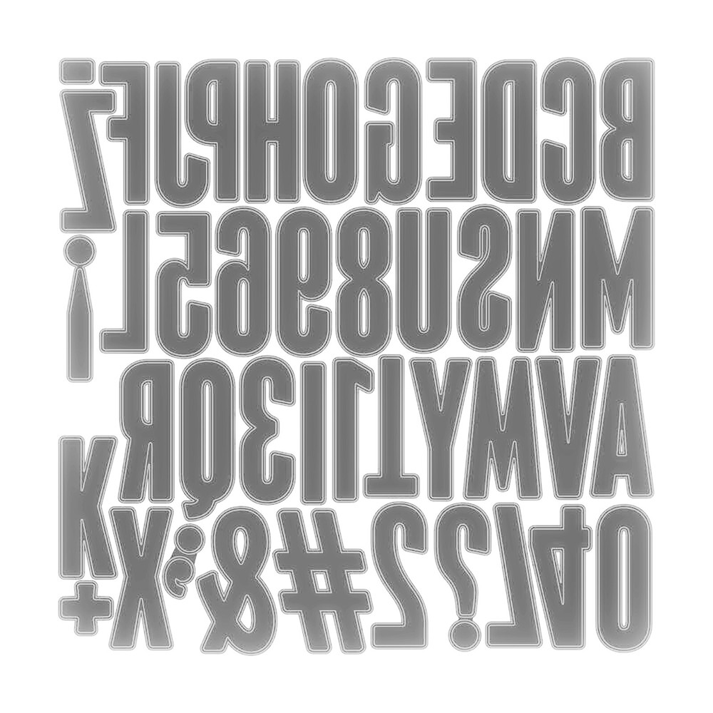 Sizzix Thinlits Alphanumeric Bulletin 43pc set #666281 Retail $40.99 Tim Holtz