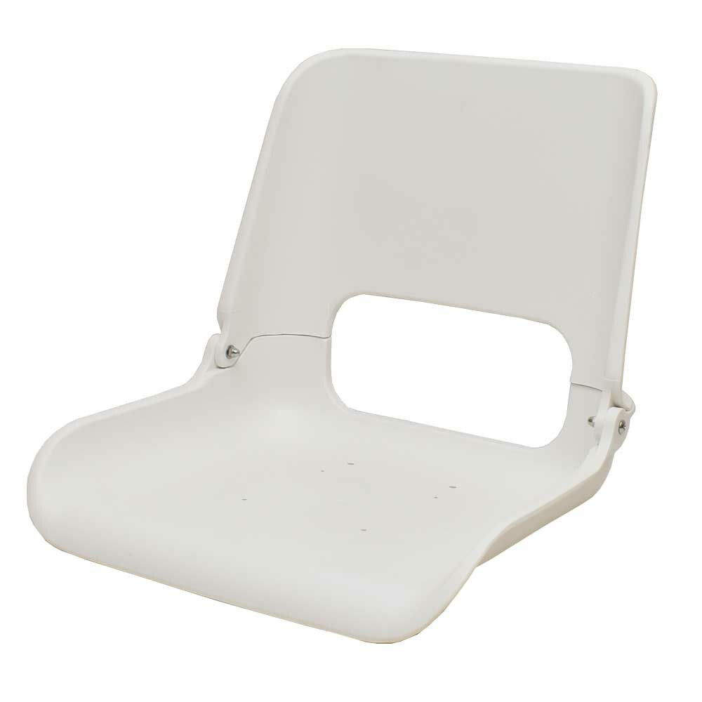 Wise Boat Fold-Down Seat 8WD136LS-710 | White High Back Clam Shell