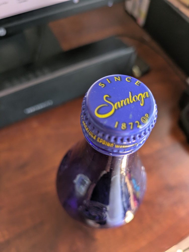 Saratoga Sparkling Spring Water Blue Bottle