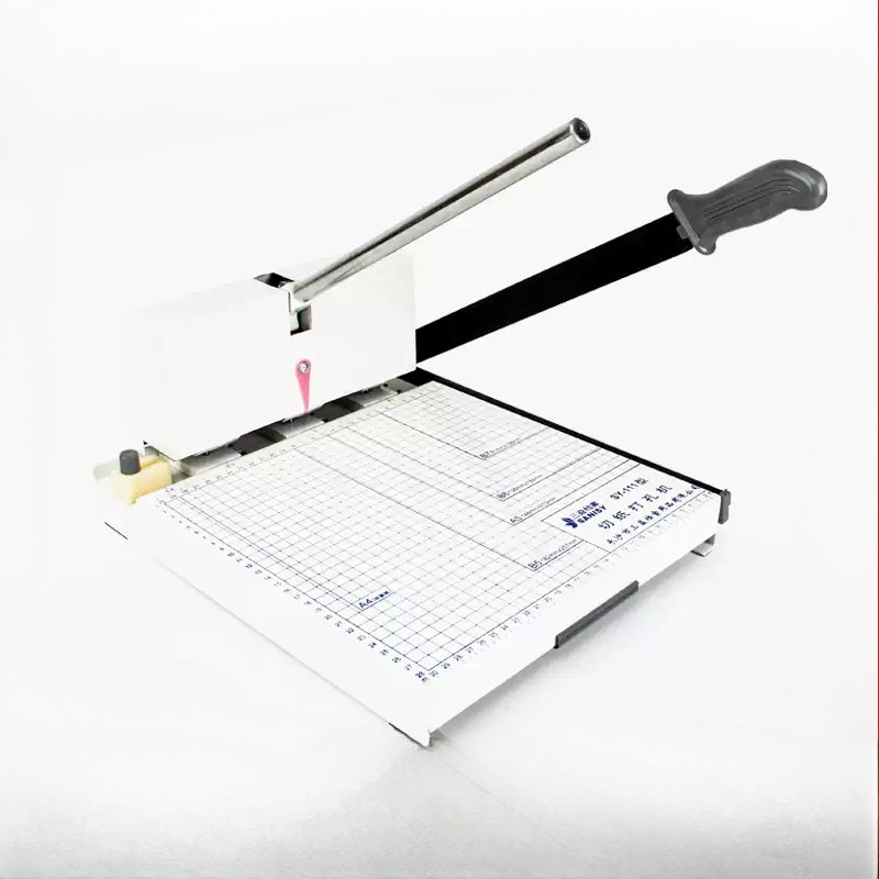 Paper Cutting, Punching, and Binding Machine with Adjustable Hole Spacing