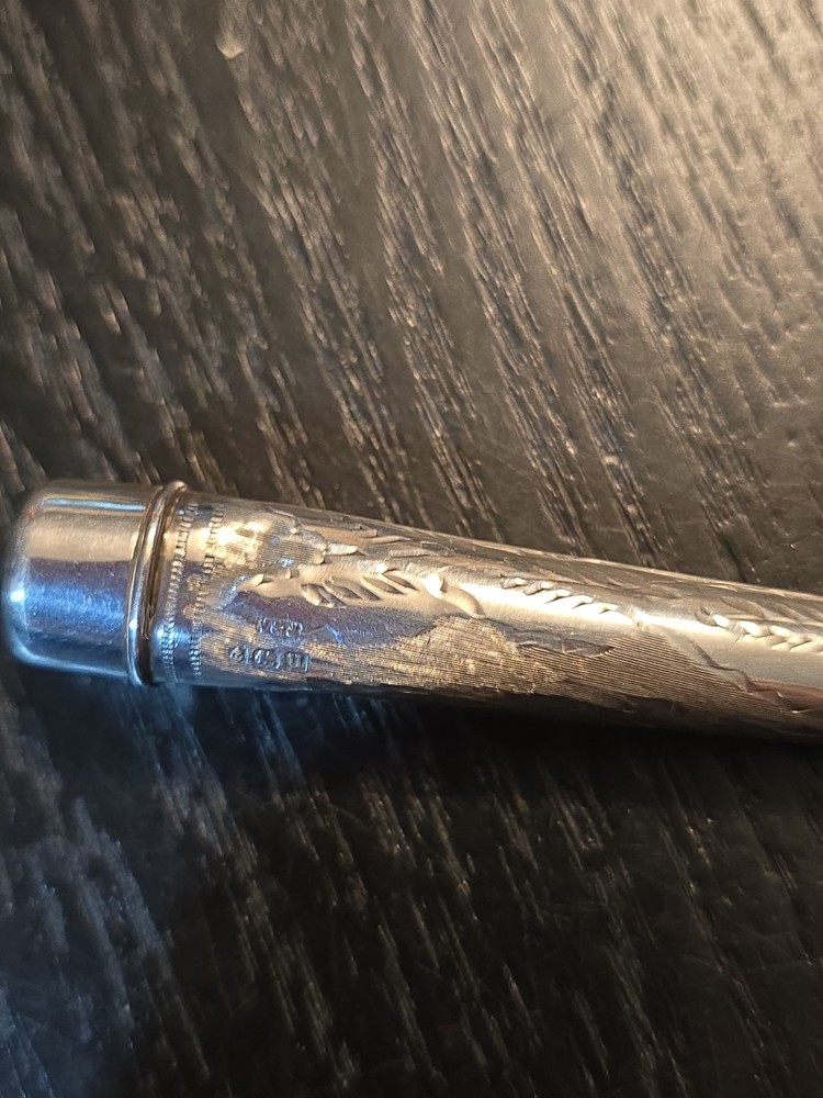 Victorian Solid Silver Cheroot Case Chatelaine V & J – Birmingham 1877 – Antique