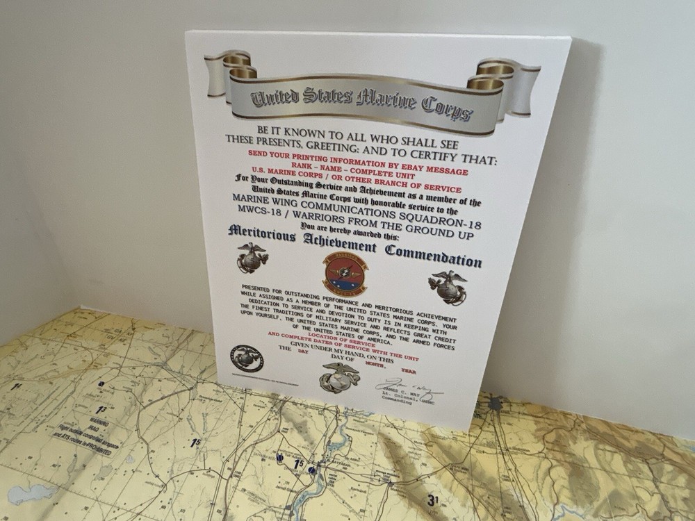 U.S.M.C. / WING COMMUNICATIONS SQDN-18 / MERITORIOUS ACHIEVEMENT COMMENDATION