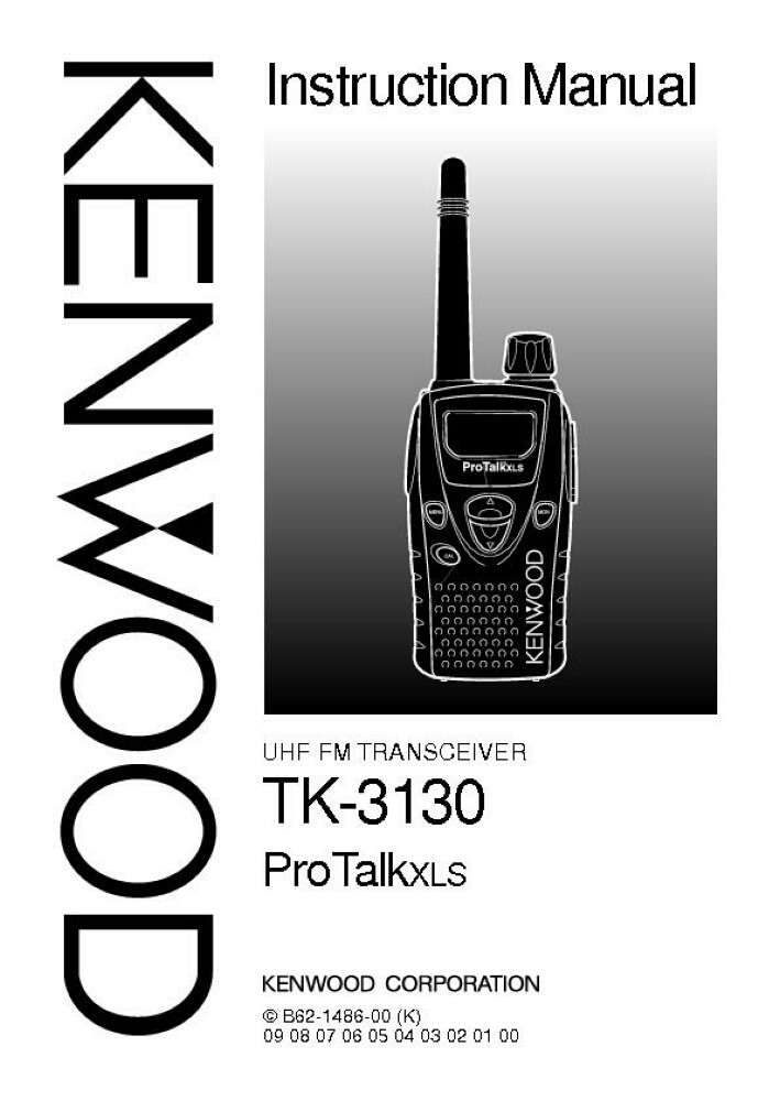 Kenwood TK-3130 Transceiver Owners Instruction Manual