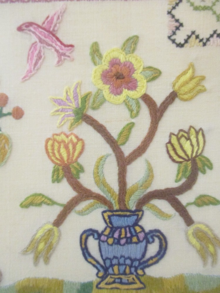 Vintage 1950's Needlepoint Picture Sampler (TM)