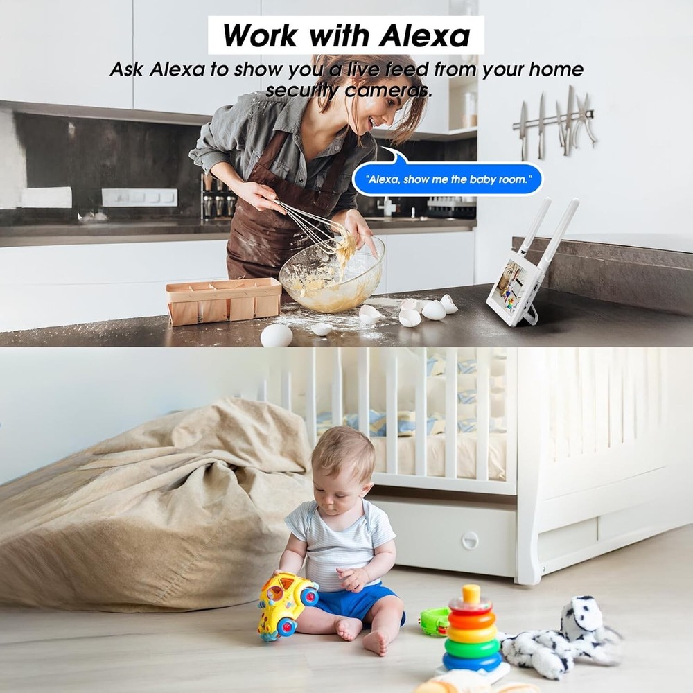 4MP Wireless Color Security Camera System Solar Battery Powered 2-Way Audio