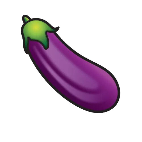 Eggplant Emoji Sticker Decal