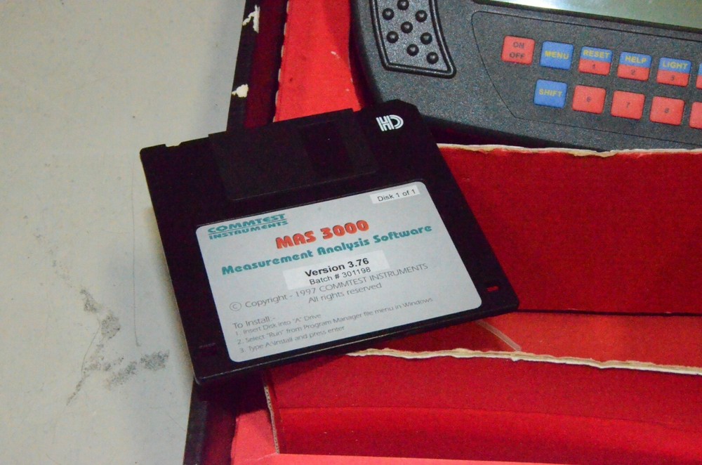 CommTest MMS3000 T6V4 Data Logger Graphing Measurement System & Software Disc