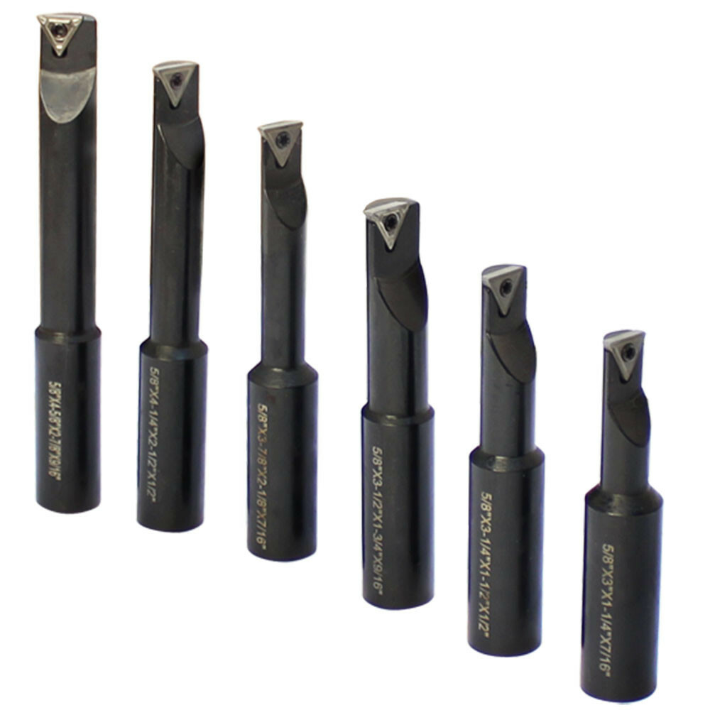 6PC 5/8'' Shank Indexable Boring Bar Set