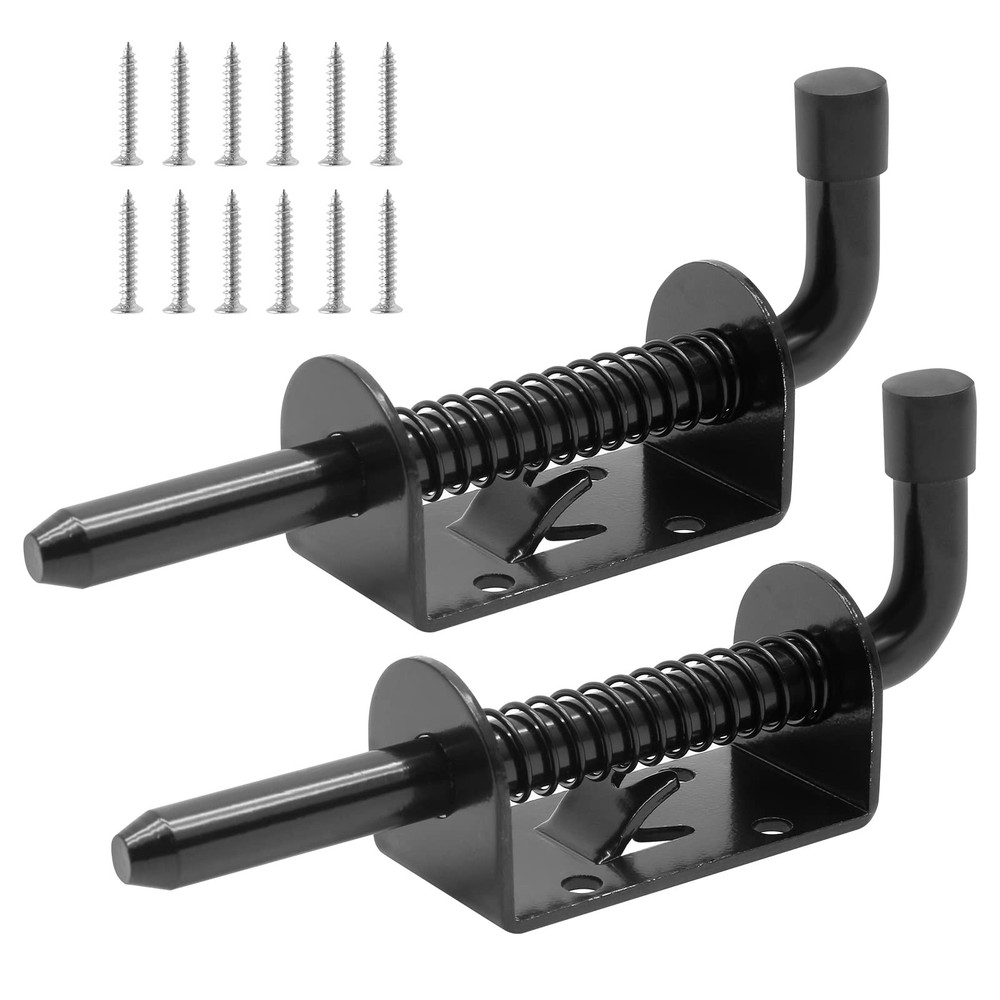Utility Trailer Gate Spring Loaded Pin Lock Assembly Ramp Door Locking Latch Set