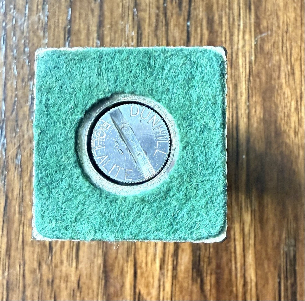 Rare Vintage Dunhill Rollalite Silver Plated Table Lighter With Original Box