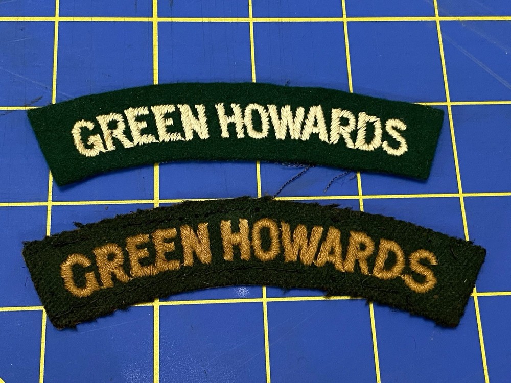 (2) Green Howard’s Shoulder Title Badge British Military