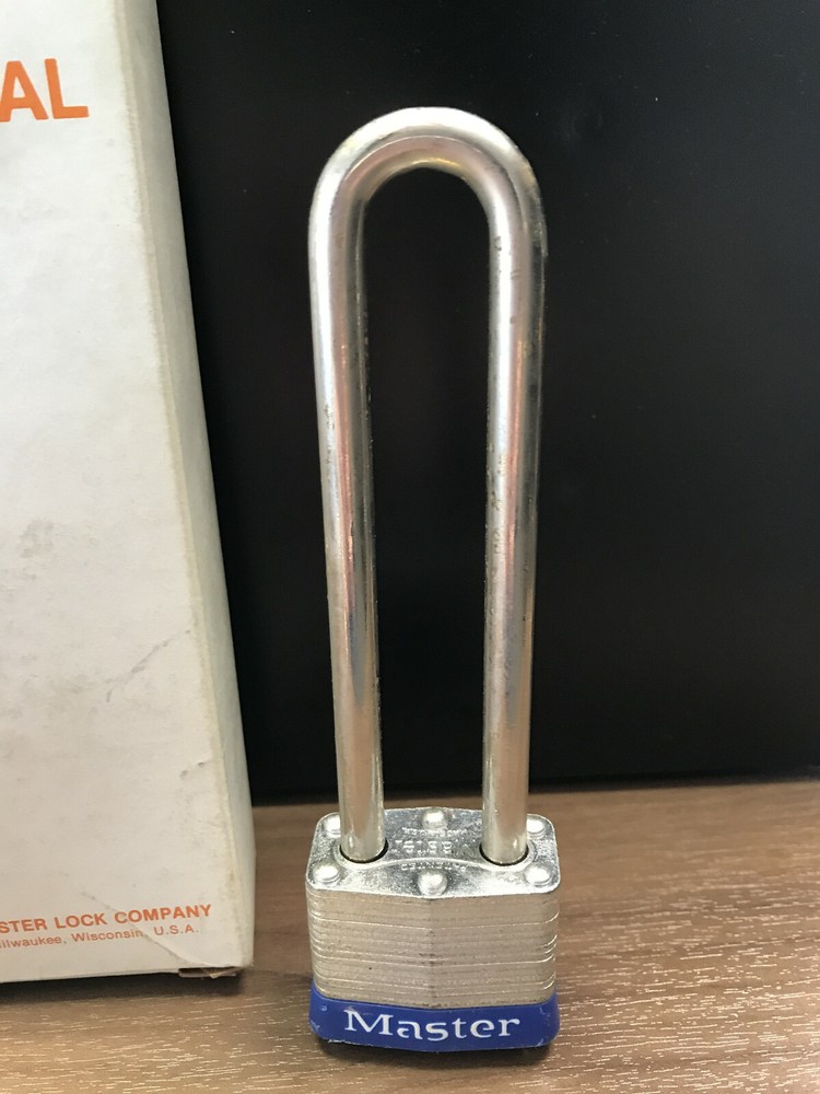 Master Lock 3LP KD Padlock with extended shackle...NOS