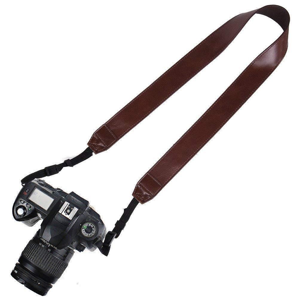 DSLR SLR Camera Neck Shoulder Leather Strap
