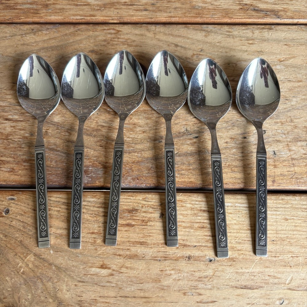 Oneida SSS flatware MIDNIGHT Stainless Set of 6 replacement Spoons
