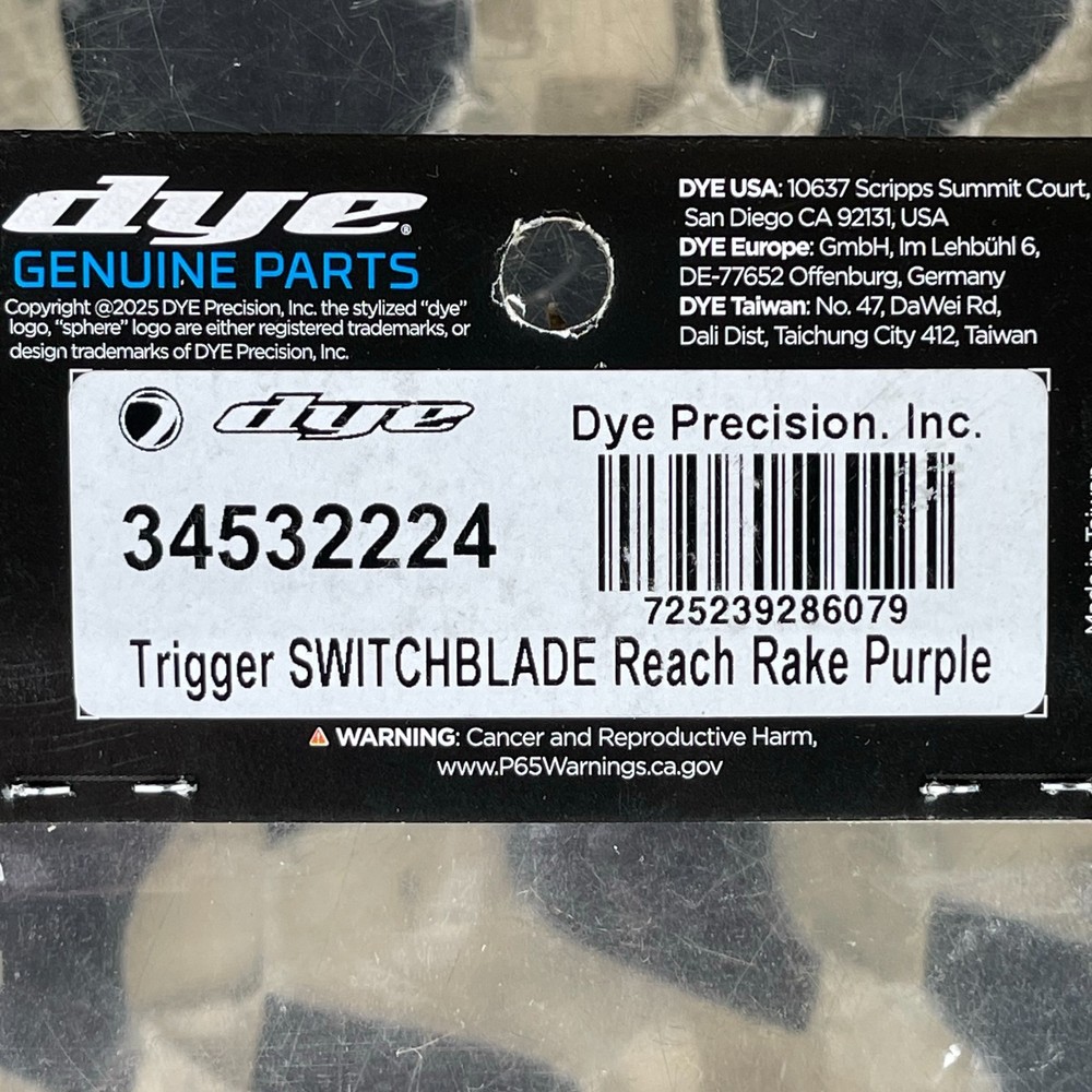 NEW Dye Switchblade Trigger Blade - Rake - Purple